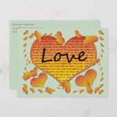 Liefde 1 Corinthians 13 Harten Briefkaart (Voorkant / Achterkant)