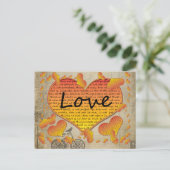 Liefde 1 Corinthians 13 Harten Briefkaart (Staand voorkant)