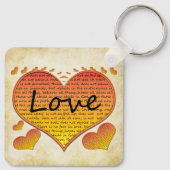 Liefde 1 Corinthians 13 Harten Sleutelhanger (Achterkant)