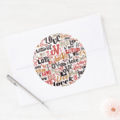 Liefde 1 ronde sticker (Envelop)