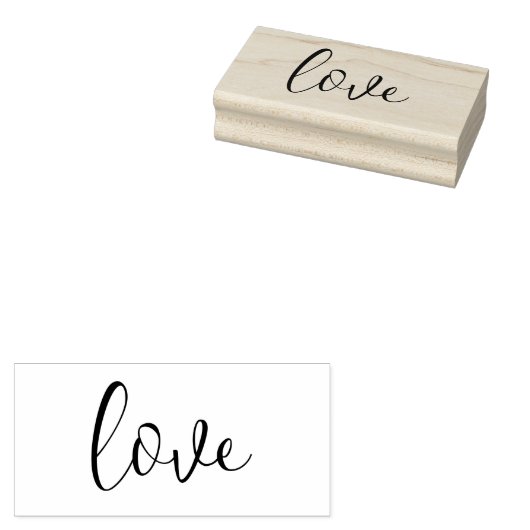 LIEFDE 1 "x2.5" Rubber Stamp / Trendy Script Rubberstempel (Gestempeld)