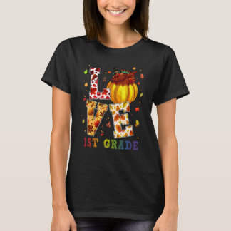 Liefde 1e klas gelukkig herfst voor leerkracht t-shirt