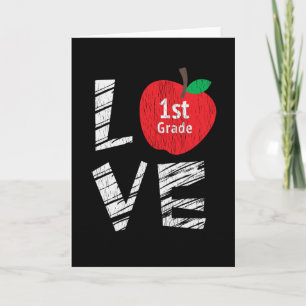Liefde 1e klas Kinder terug naar school student le Kaart