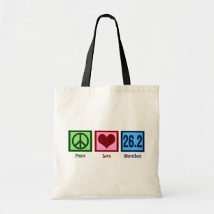Liefde 26.2 van de vrede de Agent van de Marathon Tote Bag