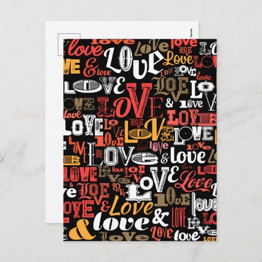Liefde 2 feestdagenkaart (Voorkant / Achterkant)
