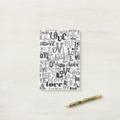 Liefde 3 post-it® notes (Op bureau)