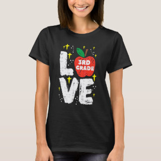 Liefde 3e klas Apple derde eerste schooldag thee T-shirt