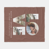 Liefde 4 foto eenvoudig modern gepersonaliseerd ca fleece deken (Voorkant (Horizontaal))