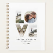 Liefde 4 foto eenvoudig modern gepersonaliseerd ca planner (Voorkant)