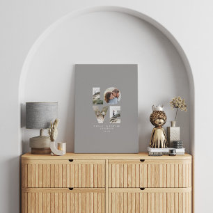 Liefde 4 foto modern minimum gepersonaliseerd cade canvas afdruk
