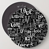 Liefde 4 ronde button 6,0 cm (Voorkant /achterkant)