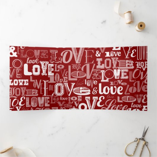 Liefde 5 drieluik wenskaart (Binnen)