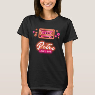 Liefde 80s mode-cassettebanddesign t-shirt