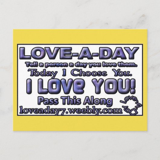 Liefde-a-dag Briefkaarten (Voorkant)