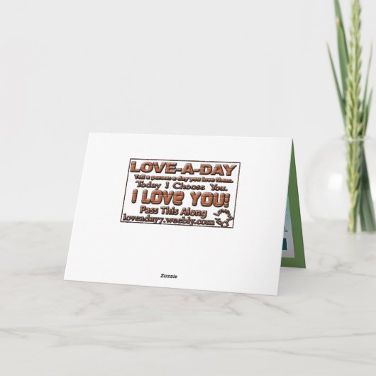 Liefde-a-dag Wenskaarten Kaart (Achterkant)