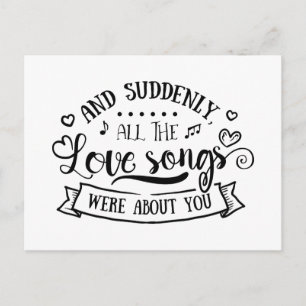 Liefde, aan je denken, Miss You, Wedding Briefkaart