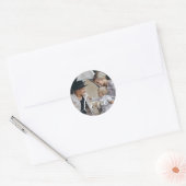 'Liefde' aangepaste gezinsfoto met eigen naam Ronde Sticker (Envelop)