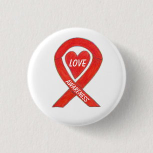 Liefde aangepaste hartebewustwording ronde button 3,2 cm