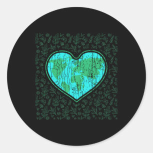 Liefde Aarde Grappig Dag van de Aarde Red onze Pla Ronde Sticker