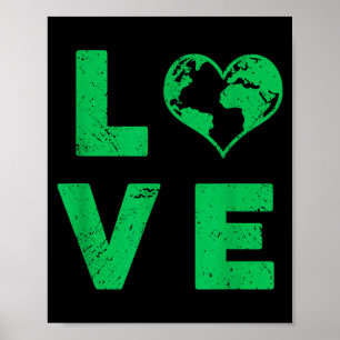 Liefde aarde planeet noodlijdende milieuproblemati poster
