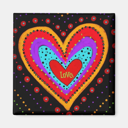 Liefde Abstract Hart Moderne Inspirivity Magneet (Voorkant)