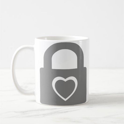 liefde afgesloten koffiemok (Links)