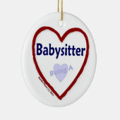 Liefde als Babysitter Keramisch Ornament (Rechts)