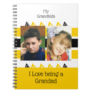 Liefde als grootvader voeg foto's wit toe notitieboek