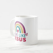Liefde als Jesus, Geloofsgeïnspireerde koffie Mok (Voorkant links)