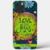 Liefde als Jezus Bloemen gepersonaliseerde leuke w Case-Mate iPhone Case (Achterkant)
