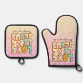 Liefde als Jezus Christelijk Ovenwant & Pannenlap Set (Voorkant)