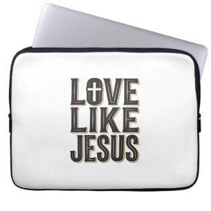Liefde Als Jezus Christelijke Typografie Ontwerp_1 Laptop Sleeve