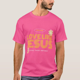 Liefde als Jezus Freak Retro Groovy Jesus Mov T-shirt