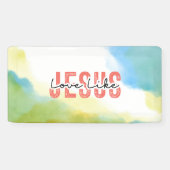 Liefde als Jezus Inspirerend Christelijke quote Spandoek (Horizontaal)