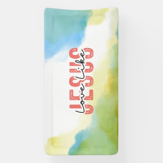 Liefde als Jezus Inspirerend Christelijke quote Spandoek (Verticaal)