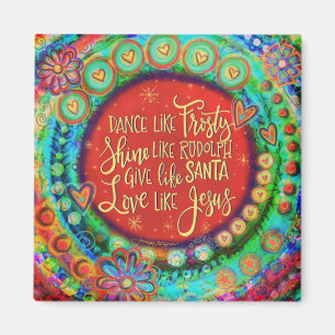 Liefde als Jezus Kerstmis Quote Inspirivity Magneet