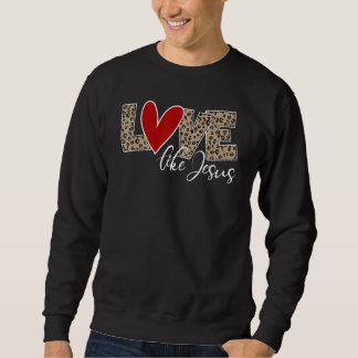 Liefde als Jezus Leopard Print Trui