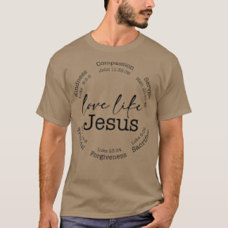 Liefde als Jezus positieve katholieke preppy Retro T-shirt