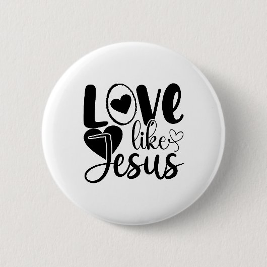Liefde als Jezus Ronde Button 5,7 Cm (Voorkant)