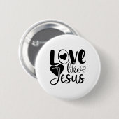 Liefde als Jezus Ronde Button 5,7 Cm (Voorkant /achterkant)