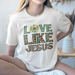 Liefde als Jezus Shirt, Western Christelijk T-shirt