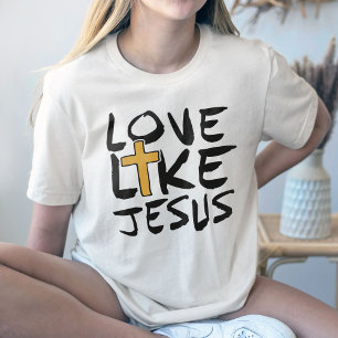 Liefde als Jezus Shirt, Westerne Christelijke T-Sh T-shirt