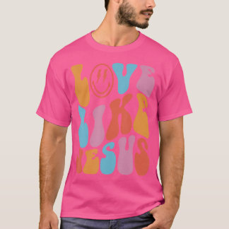 Liefde als Jezus Smile Face Aesthetische Trendy Cl T-shirt