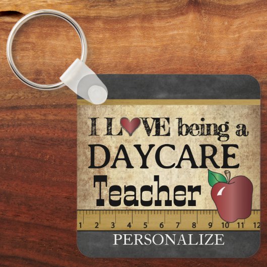 Liefde als leraar dagzorg sleutelhanger (Voorkant)