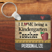 Liefde als leraar Kindergarten Sleutelhanger (Voorkant)