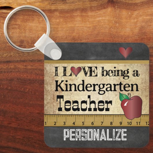 Liefde als leraar Kindergarten Sleutelhanger (Voorkant)