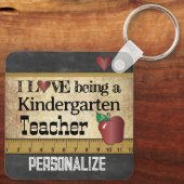 Liefde als leraar Kindergarten Sleutelhanger (Achterkant)