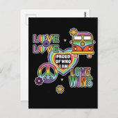 Liefde als liefde. Wie ben ik? LGBT+pride. Briefkaart (Voorkant / Achterkant)