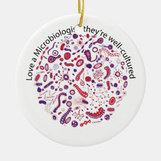 Liefde als microbioloog keramisch ornament