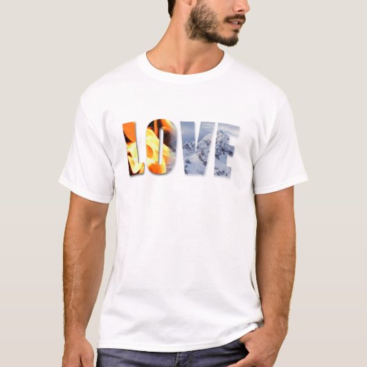 Liefde als vuurliefde als sneeuwt t-shirt (Voorkant)
